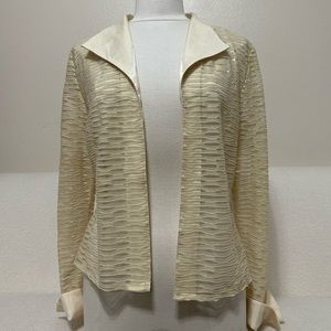 Vintage lace and satin cardigan